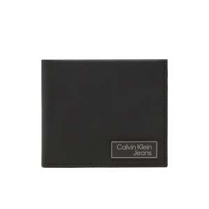 Portofel Calvin Klein Plakietka Jeansowa Bilfold K50K510127 Negru 11 x 9 x 2 cm 108771132 - Calvin Klein
