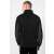GUESS men's black half-zip sweater with side pockets, back view