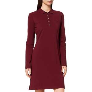 Tommy Hilfiger long sleeve polo dress in burgundy - Tommy Hilfiger