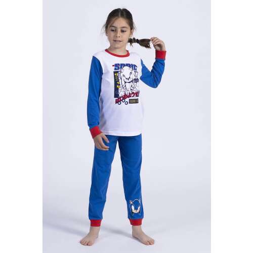 Pijamale lungi Sonic World's faster hedgehog Alb/Albastru 6 ani 116 CM 108772155