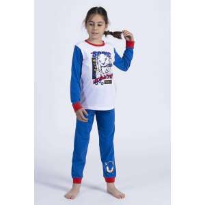 Pijamale lungi Sonic World's faster hedgehog Alb/Albastru 8 ani 128 CM 108772172 - Pijamale pentru copii, cămăși de noapte