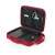 Dicota Eco Multi BASE Red Laptop Bag Open View with Laptop and Accessories