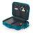 Dicota Eco Multi BASE blue laptop bag interior with laptop and accessories