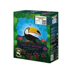 Kávové kapsule Toucan Jungle Caramel Crunch kompatibilné s Nespresso, 10 kapsúl, chuť raja - Potraviny & Nápoje