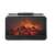 Black fireplace aroma diffuser with realistic flame effect
