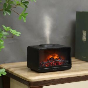 Fireplace Effect Aroma Diffuser 300ml, 10W, Black 146273441 - Diffuser