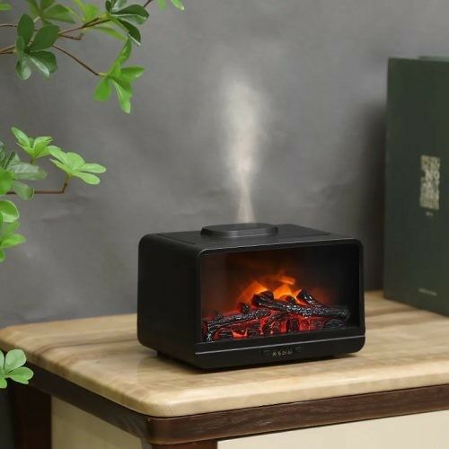 Fireplace Effect Aroma Diffuser 300ml, 10W, Black 146273441