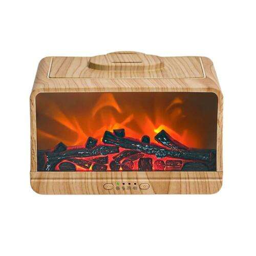 Fireplace Effect Aroma Diffuser 300ml, 10W, Light Wood Effect
