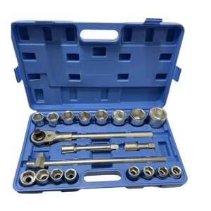 Set de chei tubulare Hitman 21 piese HT-6894, antrenare 3/4 inch, include clicheta, prelungitoare si valiza de transport - Chei tubulare