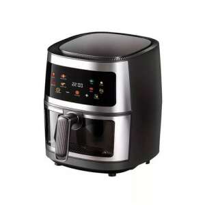 Kimiyo Air Fryer, 8L, 2400W, black and silver, front view - Sumker