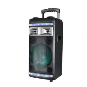 Difuzor portabil Bluetooth pentru petreceri, negru, cu roți, putere 60W, difuzor de 12 inci, lumini RGB, model CH-126 - Difuzoare