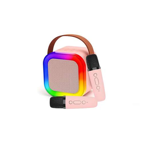 Przenośny głośnik karaoke Bluetooth z dwoma mikrofonami i światłami RGB, BL-K21