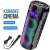 Przenośny głośnik Bluetooth JQS-6221 z funkcją karaoke, mikrofonem i kolorowymi lampkami LED