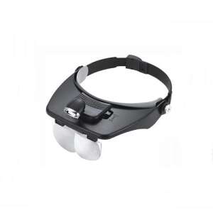 Headband magnifier with LED light, 81001A, for precise work, hobbies, and professional tasks - Sumker