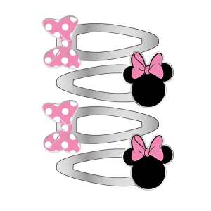 Set de 4 agrafe de păr Disney Minnie Mouse cu fundițe roz și buline - Agrafe de păr, benzi de păr