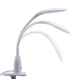 BEWELLO nagyító LED asztali lámpa csipeszes rögzítéssel, fehér, 3 különböző szögben - Bewello