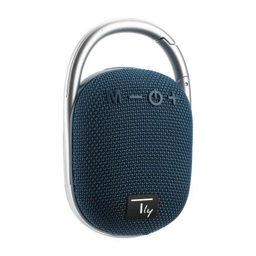 Techly ICASBL321BL kék Bluetooth hangszóró karabinerrel - Bluetooth hangszóró