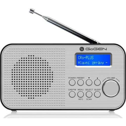 GoGEN DAB 300N tragbares DAB+ FM Radio, silber, Vorderansicht