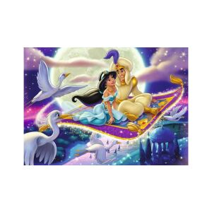 Ravensburger Disney Aladdin Puzzle mit Aladdin und Jasmin auf einem fliegenden Teppich - Ravensburger Puzzle