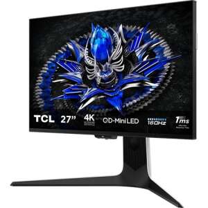 Angled view of TCL 27R83U 27-inch 4K QD-Mini LED Gaming Monitor - Monitor