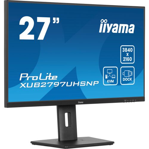 Iiyama ProLite XUB2797UHSNP 27 hüvelykes 4K UHD IPS monitor KVM-mel és USB-C dokkolóval