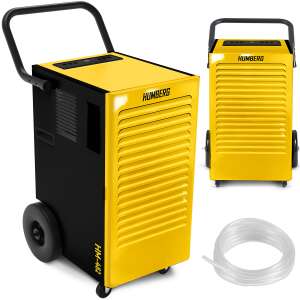 Humberg HM-482 ipari párátlanító, 70 liter/24 óra, sárga, kerekekkel és tömlővel - Párátlanító