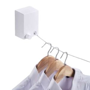 BEWELLO uscător de rufe retractabil montat pe perete cu cămăși atârnate - Bewello