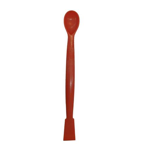 PP Vegyszerkanál Spatulával - 180 mm - Piros