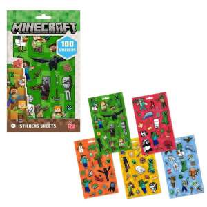 Minecraft matricák 5 ív, 5 ív matrica Minecraft karakterekkel és tárgyakkal - Minecraft