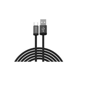 Devia Gracious USB-C to USB-A charging cable, 1 meter, black braided - USB Cable