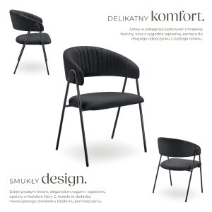 Bedano Chair, Upholstered, Fabric, 150 kg 112289642 - TecTake Dining chair