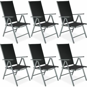 6 Aluminum Garden Chairs 112414487 - Garden Chair