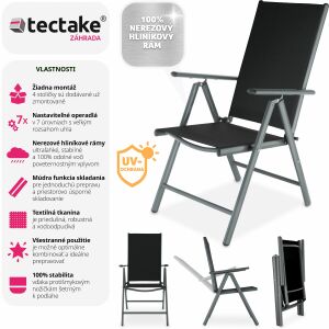 4 Aluminum Garden Chairs 112428239 - Garden Chair