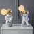Astronaut table lamp with moon, two lamps on a table