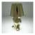 GOLD MAN table lamp model 4, side view, gold resin, standing figure, LED light, warm light