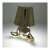 GOLD MAN model 7 gold table lamp, sitting bear design, with shade, turned on