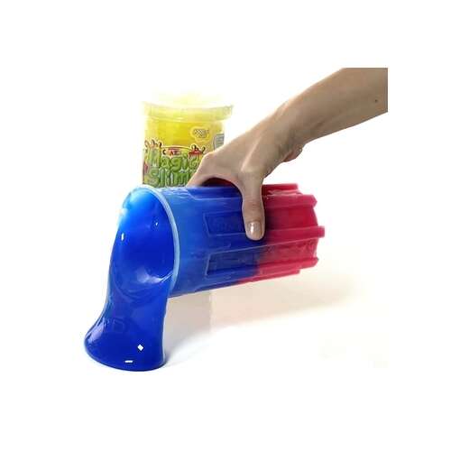 CRAZE Magic Slime Twist XXL blauer Schleim fließt aus dem Behälter