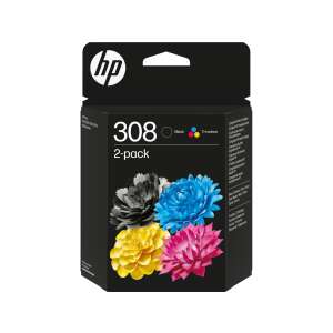 HP 308 Ink Cartridge 2-Pack - Black and Tri-Color - HP