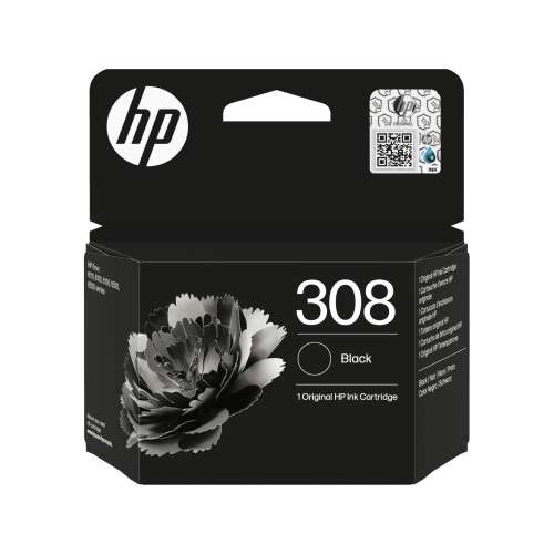 HP 308 Black Ink Cartridge - 160 Page Yield