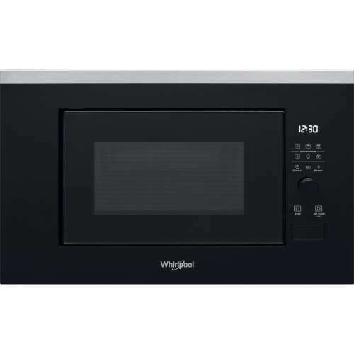 Whirlpool WMF200G built-in microwave, black, front view