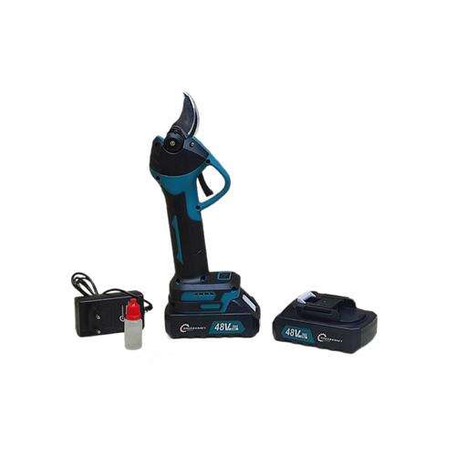 Dauerkraft DK-4001 48V Cordless Pruning Shears with 2 Batteries, Charger, and Oil