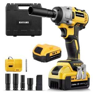 Cheie de impact Hayami 30 piese cu 2 baterii, 88V, HA-1006, cheie de impact fără fir, scule electrice, scule mecanice, scule de reparații auto, scule auto, scule DIY, scule pentru reparații la domiciliu - Instrument