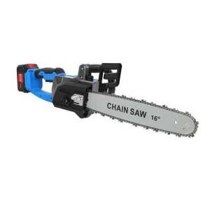 Fierăstrău cu lanț THO fără fir, 16 inci, albastru și negru, cu baterie - Instrument