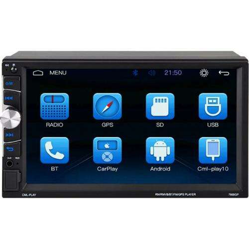 CML 7668GP 7 inch car radio with GPS, MP3, CarPlay, Bluetooth, and Android Auto