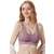 Purple seamless nursing bra with adjustable straps, perfect for breastfeeding mothers