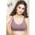 Purple seamless nursing bra with adjustable straps, perfect for breastfeeding mothers