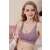 Purple seamless wireless nursing bra, comfortable and breathable, with adjustable straps and cup sizes B, C, and D