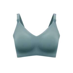 Seamless and Shrink-Resistant Nursing Bra - L, Dark Green