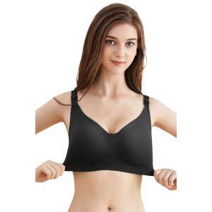Seamless and Non-Wired Nursing Bra - L, Black