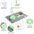 Linomag double elevated cat bowl with automatic water dispenser, pistachio green, product features and benefits